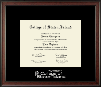 College of Staten Island diploma frame - Silver Embossed Diploma Frame in Studio