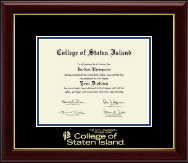 College of Staten Island Gold Embossed Diploma Frame in Gallery