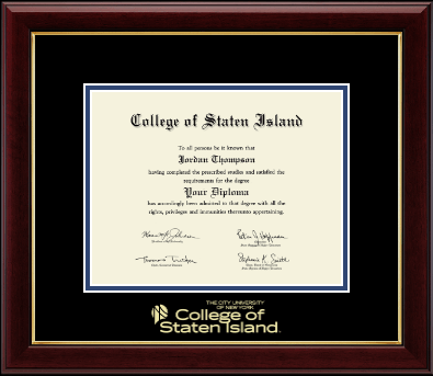 College of Staten Island diploma frame - Gold Embossed Diploma Frame in Gallery