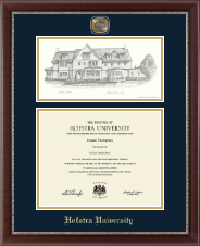 Hofstra University diploma frame - Campus Scene Masterpiece Diploma Frame in Chateau