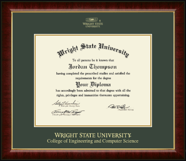 Wright State University diploma frame - Gold Embossed Diploma Frame in Murano