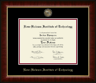 Rose Hulman Institute of Technology Masterpiece Medallion Diploma Frame in Murano