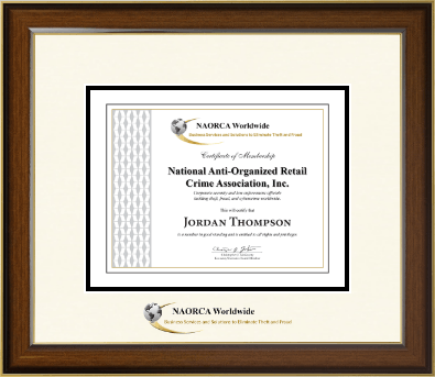 National Anti-Organized Retail Crime Association, Inc. certificate frame - Dimensions Certificate Frame in Westwood