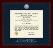 Columbia University diploma frame - Silver Engraved Medallion Diploma Frame in Sutton