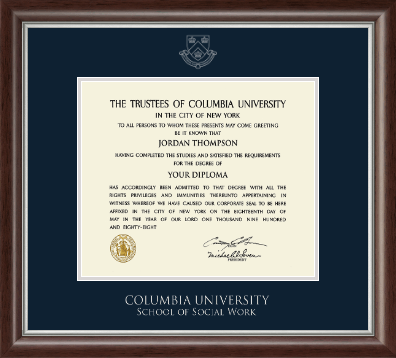 Columbia University diploma frame - Silver Embossed Diploma Frame in Devonshire