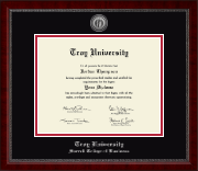 Troy University diploma frame - Silver Engraved Medallion Diploma Frame in Sutton