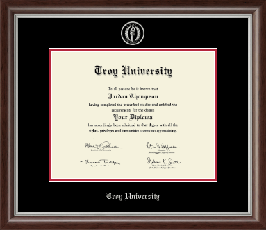 Troy University diploma frame - Silver Embossed Diploma Frame in Devonshire