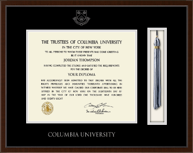 Columbia University diploma frame - Tassel & Cord Diploma Frame in Delta