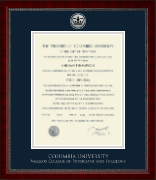 Columbia University diploma frame - Silver Engraved Medallion Diploma Frame in Sutton