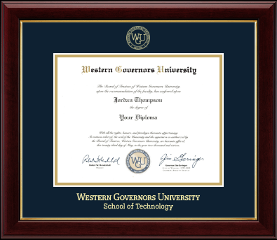 Western Governors University diploma frame - Gold Embossed Diploma Frame in Gallery