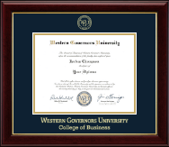Western Governors University diploma frame - Gold Embossed Diploma Frame in Gallery
