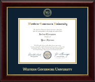 Western Governors University diploma frame - Gold Embossed Diploma Frame in Gallery