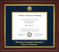 Western Governors University diploma frame - Gold Engraved Medallion Diploma Frame in Redding