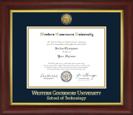 Western Governors University diploma frame - Gold Engraved Medallion Diploma Frame in Redding