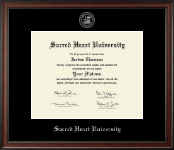 Sacred Heart University Silver Embossed Diploma Frame in Studio