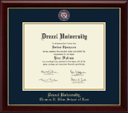 Drexel University Masterpiece Medallion Diploma Frame in Gallery