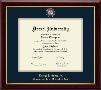 Drexel University diploma frame - Masterpiece Medallion Diploma Frame in Gallery