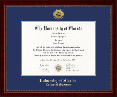 University of Florida diploma frame - Gold Engraved Medallion Diploma Frame in Sutton