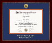 University of Florida Gold Engraved Medallion Diploma Frame in Sutton