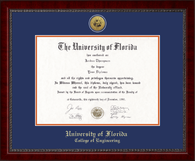 University of Florida diploma frame - Gold Engraved Medallion Diploma Frame in Sutton
