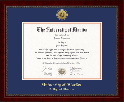 University of Florida diploma frame - Gold Engraved Medallion Diploma Frame in Sutton
