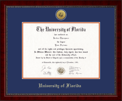 University of Florida diploma frame - Gold Engraved Medallion Diploma Frame in Sutton