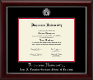 Duquesne University diploma frame - Masterpiece Medallion Diploma Frame in Gallery Silver