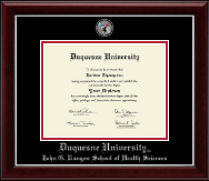 Duquesne University Masterpiece Medallion Diploma Frame in Gallery Silver
