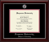 Duquesne University Masterpiece Medallion Diploma Frame in Gallery Silver