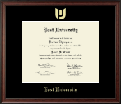 Post University diploma frame - Gold Embossed Diploma Frame in Studio