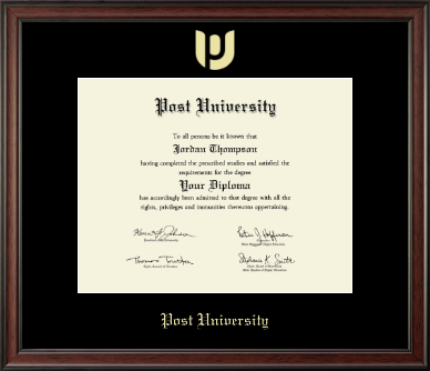 Post University diploma frame - Gold Embossed Diploma Frame in Studio