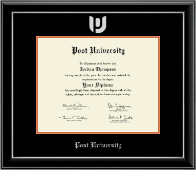 Post University diploma frame - Silver Embossed Diploma Frame in Onyx Silver