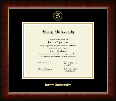Barry University diploma frame - Gold Embossed Diploma Frame in Murano