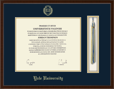 Yale University diploma frame - Tassel & Cord Diploma Frame in Delta