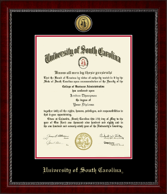 University of South Carolina diploma frame - Gold Engraved Medallion Diploma Frame in Sutton