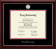 Troy University Masterpiece Medallion Diploma Frame in Gallery Silver
