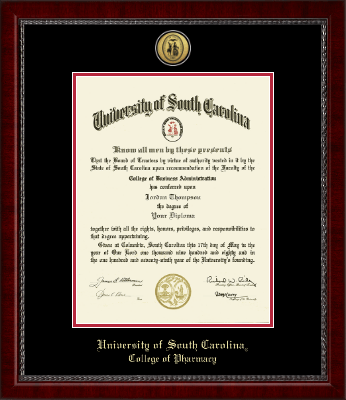 University of South Carolina diploma frame - Gold Engraved Medallion Diploma Frame in Sutton
