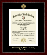 University of South Carolina School of Law diploma frame - Gold Engraved Medallion Diploma Frame in Sutton