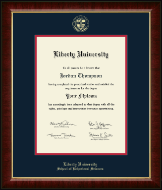 Liberty University diploma frame - Gold Embossed Diploma Frame in Murano