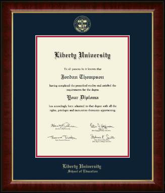 Liberty University diploma frame - Gold Embossed Diploma Frame in Murano