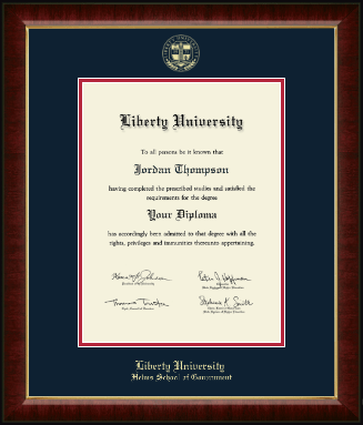 Liberty University diploma frame - Gold Embossed Diploma Frame in Murano