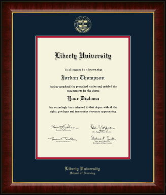 Liberty University diploma frame - Gold Embossed Diploma Frame in Murano