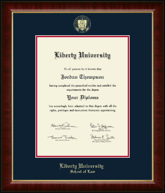 Liberty University diploma frame - Gold Embossed Diploma Frame in Murano