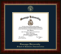 Gonzaga University Gold Embossed Diploma Frame in Murano
