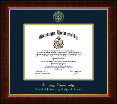 Gonzaga University diploma frame - Gold Embossed Diploma Frame in Murano