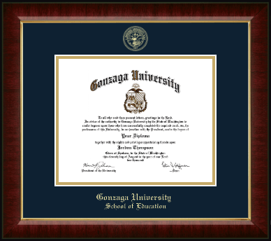 Gonzaga University diploma frame - Gold Embossed Diploma Frame in Murano