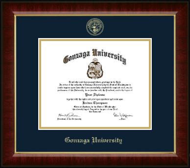 Gonzaga University diploma frame - Gold Embossed Diploma Frame in Murano