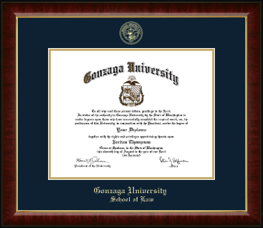 Gonzaga University diploma frame - Gold Embossed Diploma Frame in Murano