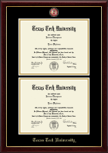 Texas Tech University diploma frame - Masterpiece Medallion Double Diploma Frame in Gallery