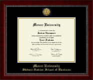 Mercer University Gold Engraved Medallion Diploma Frame in Sutton